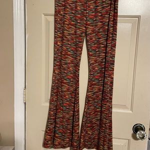 Colorful bell bottom leggings